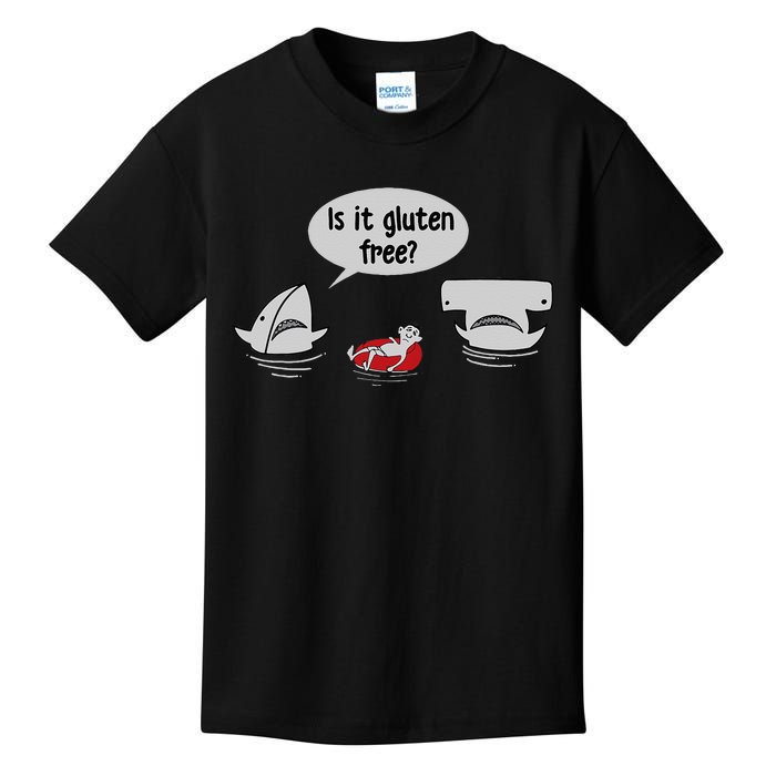 Is This Gluten Free Funny Shark Snack Marine Biologist Kids T-Shirt