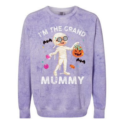 Im The Grand Mummy Funny Grandma Halloween Colorblast Crewneck Sweatshirt