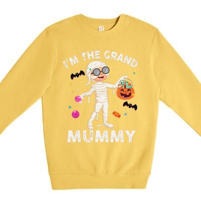 Im The Grand Mummy Funny Grandma Halloween Premium Crewneck Sweatshirt