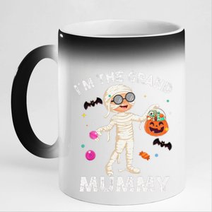 Im The Grand Mummy Funny Grandma Halloween 11oz Black Color Changing Mug