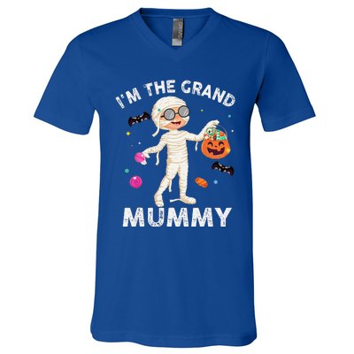 Im The Grand Mummy Funny Grandma Halloween V-Neck T-Shirt