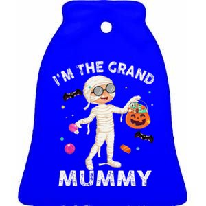 Im The Grand Mummy Funny Grandma Halloween Ceramic Bell Ornament