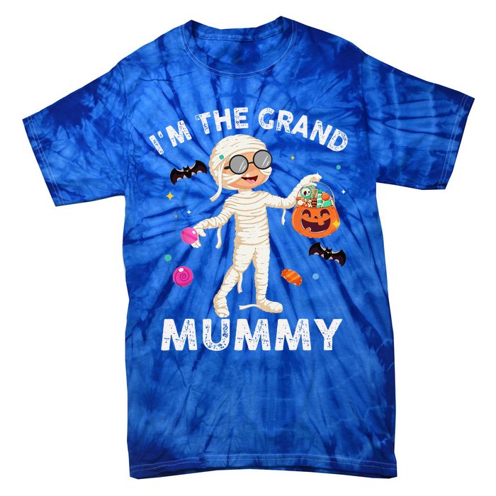 Im The Grand Mummy Funny Grandma Halloween Tie-Dye T-Shirt