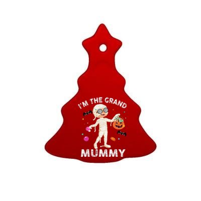 Im The Grand Mummy Funny Grandma Halloween Ceramic Tree Ornament