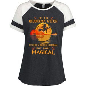 Im The Grandma Witch Its Like A Normal Grandma Halloween Gift Enza Ladies Jersey Colorblock Tee