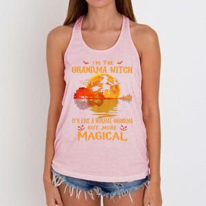 Im The Grandma Witch Its Like A Normal Grandma Halloween Gift Women's Knotted Racerback Tank