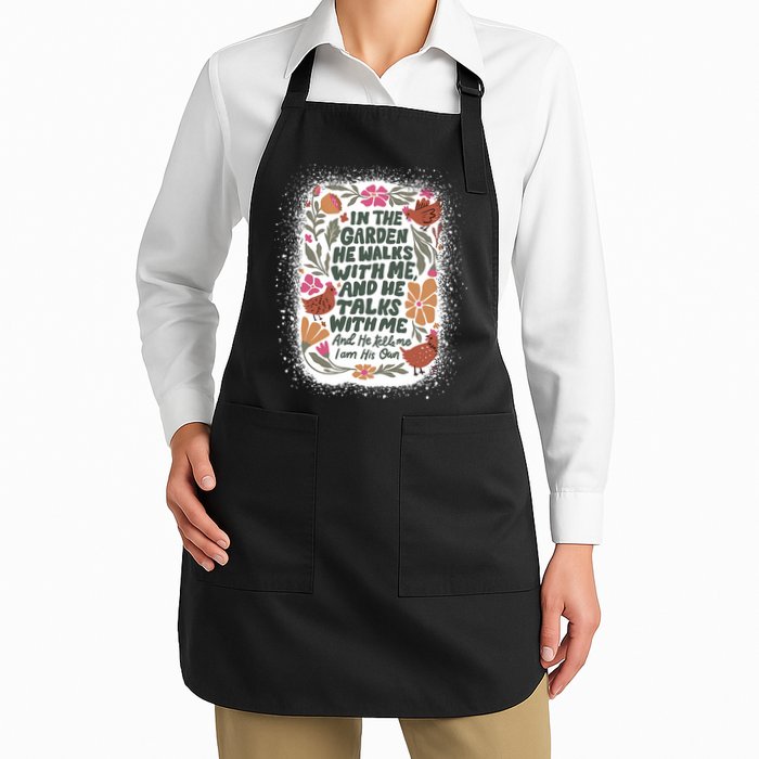 In The Garden He Walks With Me And He Talks With Me Funny Apron