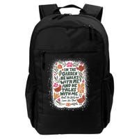 In The Garden He Walks With Me And He Talks With Me Funny Backpack