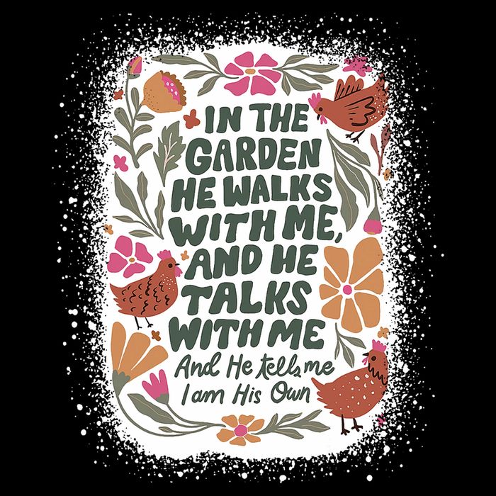 In The Garden He Walks With Me And He Talks With Me Funny Backpack
