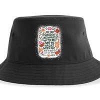In The Garden He Walks With Me And He Talks With Me Funny Sustainable Bucket Hat