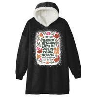 In The Garden He Walks With Me And He Talks With Me Funny Hooded Wearable Blanket