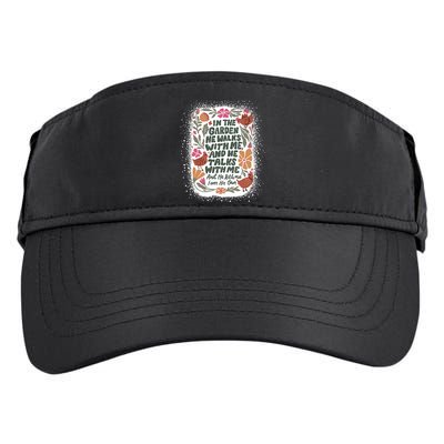 In The Garden He Walks With Me And He Talks With Me Funny Adult Drive Performance Visor