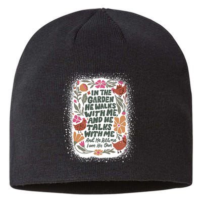 In The Garden He Walks With Me And He Talks With Me Funny Sustainable Beanie