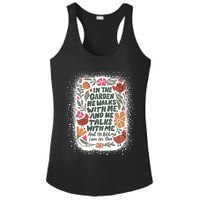 In The Garden He Walks With Me And He Talks With Me Funny Ladies PosiCharge Competitor Racerback Tank