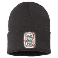 In The Garden He Walks With Me And He Talks With Me Funny Sustainable Knit Beanie
