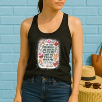 In The Garden He Walks With Me And He Talks With Me Funny Womens Tank Top