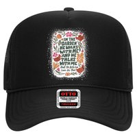 In The Garden He Walks With Me And He Talks With Me Funny Trucker Hat