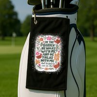 In The Garden He Walks With Me And He Talks With Me Funny Golf Towel