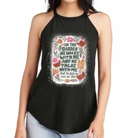 In The Garden He Walks With Me And He Talks With Me Funny Women's Perfect Tri Rocker Tank