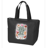 In The Garden He Walks With Me And He Talks With Me Funny Zip Tote Bag