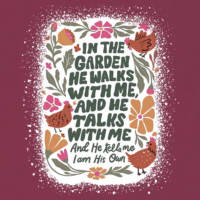 In The Garden He Walks With Me And He Talks With Me Funny 16oz Travel Tumbler