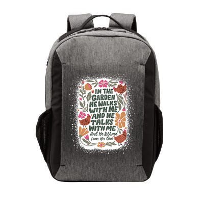 In The Garden He Walks With Me And He Talks With Me Funny Vector Backpack