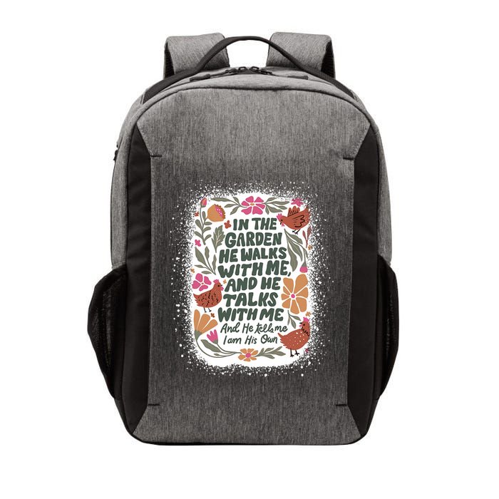 In The Garden He Walks With Me And He Talks With Me Funny Vector Backpack