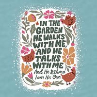 In The Garden He Walks With Me And He Talks With Me Funny Sueded Cloud Jersey T-Shirt