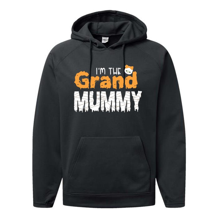 Im The Grand Mummy Funny Family Halloween Performance Fleece Hoodie