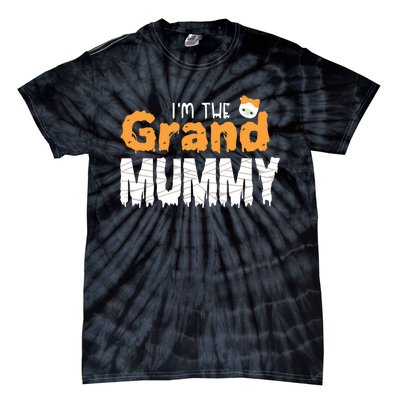 Im The Grand Mummy Funny Family Halloween Tie-Dye T-Shirt