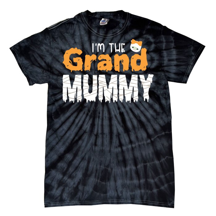 Im The Grand Mummy Funny Family Halloween Tie-Dye T-Shirt