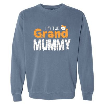 Im The Grand Mummy Funny Family Halloween Garment-Dyed Sweatshirt