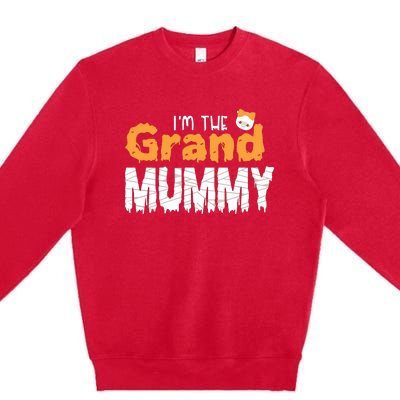 Im The Grand Mummy Funny Family Halloween Premium Crewneck Sweatshirt