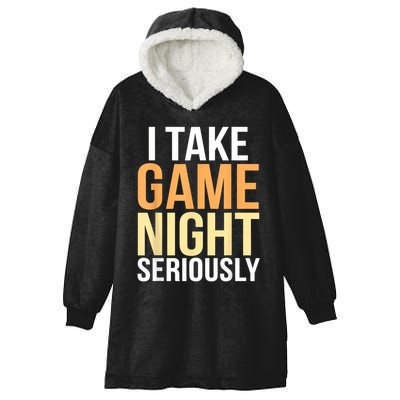 I Take Game Night Seriously Board Game Hooded Wearable Blanket