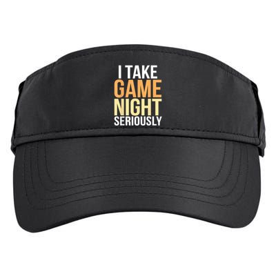 I Take Game Night Seriously Board Game Adult Drive Performance Visor