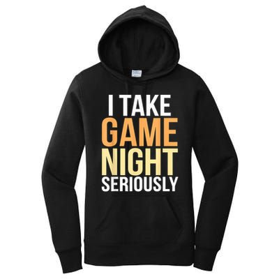 I Take Game Night Seriously Board Game Women's Pullover Hoodie