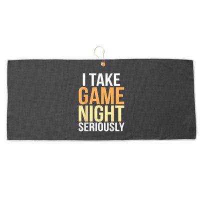 I Take Game Night Seriously Board Game Large Microfiber Waffle Golf Towel