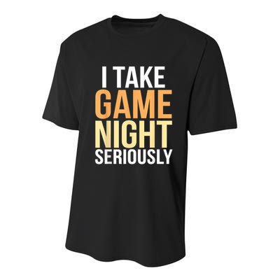 I Take Game Night Seriously Board Game Youth Performance Sprint T-Shirt