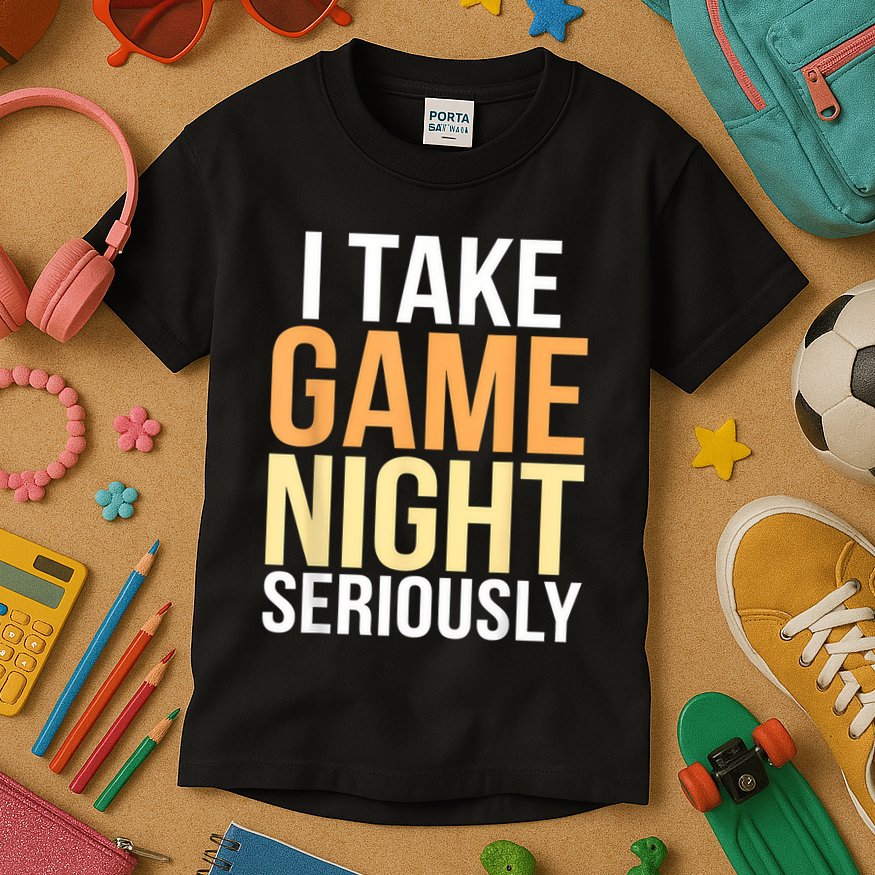 I Take Game Night Seriously Board Game Kids T-Shirt