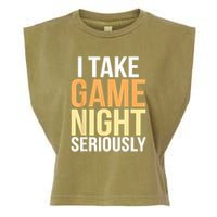 I Take Game Night Seriously Board Game Garment-Dyed Women's Muscle Tee