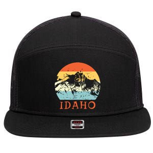 Idaho The Gem State Idaho 7 Panel Mesh Trucker Snapback Hat