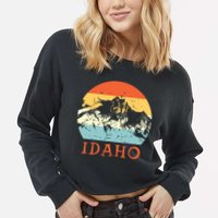 Idaho The Gem State Idaho Cropped Pullover Crew