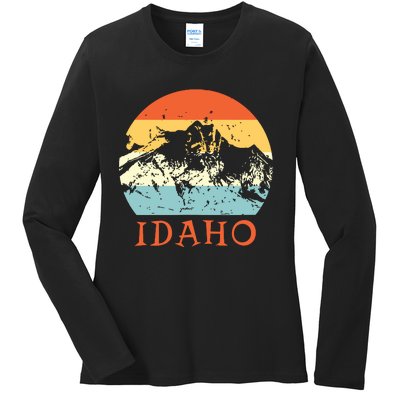 Idaho The Gem State Idaho Ladies Long Sleeve Shirt