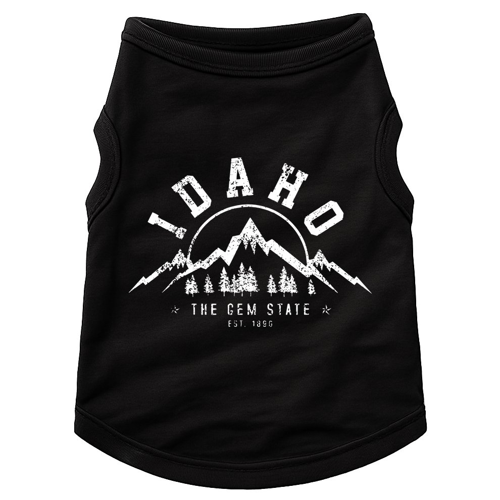 Idaho The Gem State Est 1890 Vintage Mountains Doggie Tank