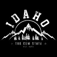 Idaho The Gem State Est 1890 Vintage Mountains Bucket Hat
