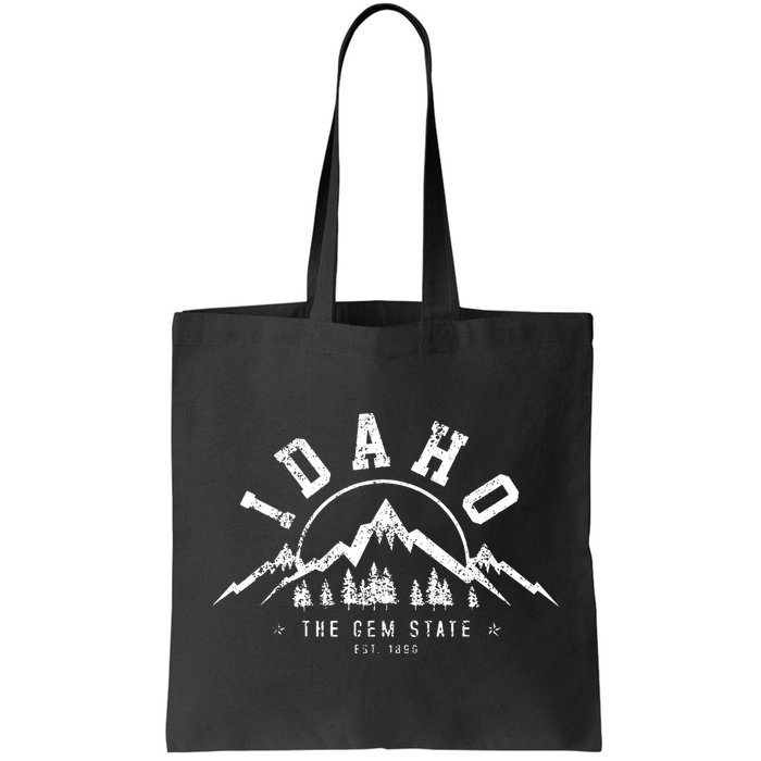 Idaho The Gem State Est 1890 Vintage Mountains Bag