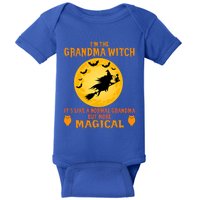 Im The Grandma Witch Halloween Magical Broom Funny Gift Baby Bodysuit