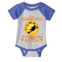 Im The Grandma Witch Halloween Magical Broom Funny Gift Infant Baby Jersey Bodysuit