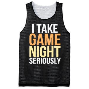 I Take Game Night Seriously Board Game Mesh Reversible Basketball Jersey Tank