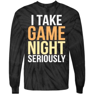 I Take Game Night Seriously Board Game Tie-Dye Long Sleeve Shirt